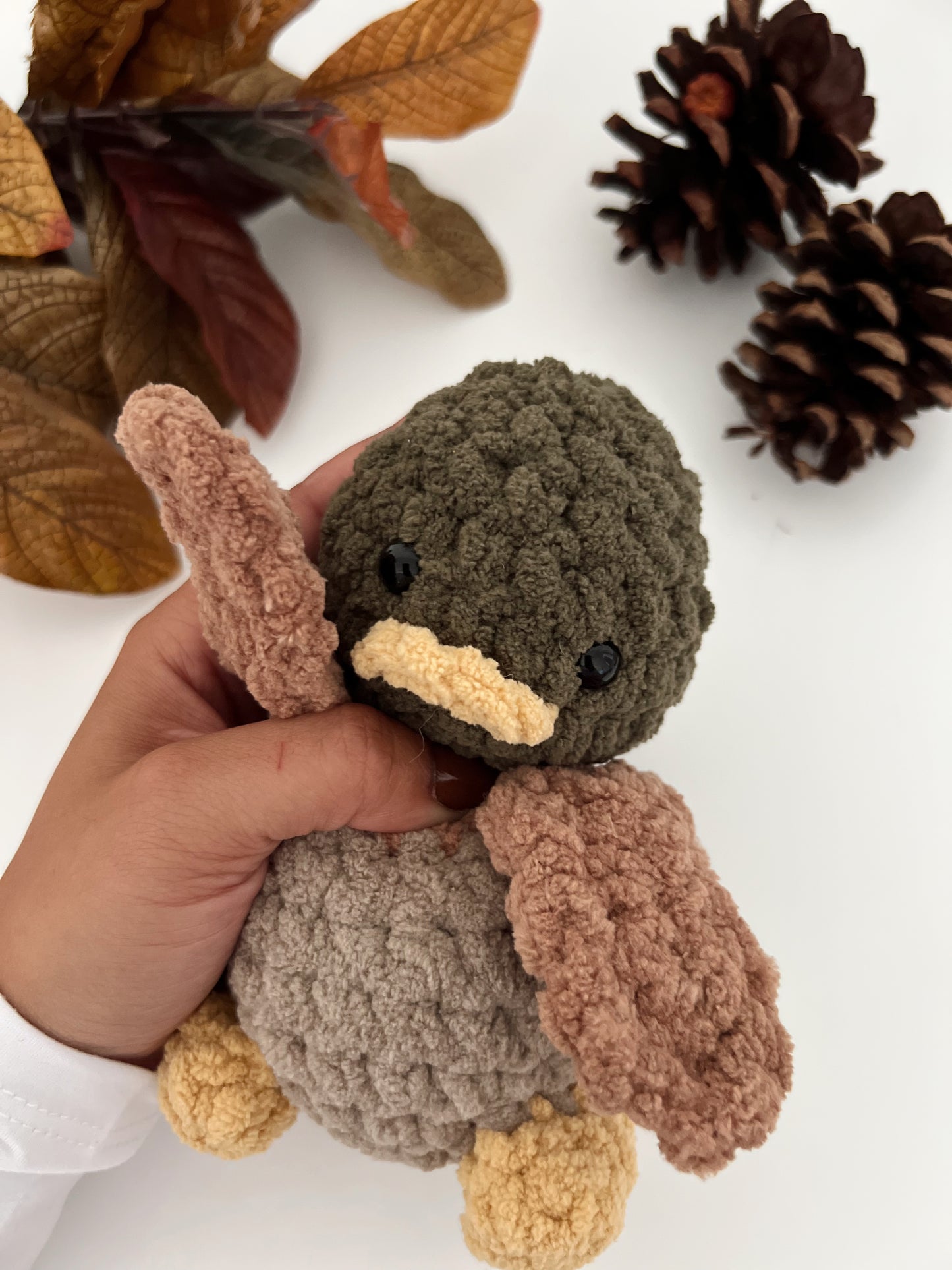Mozzy + Birdie The Mallards Crochet Snuggler and Bitsy Pattern