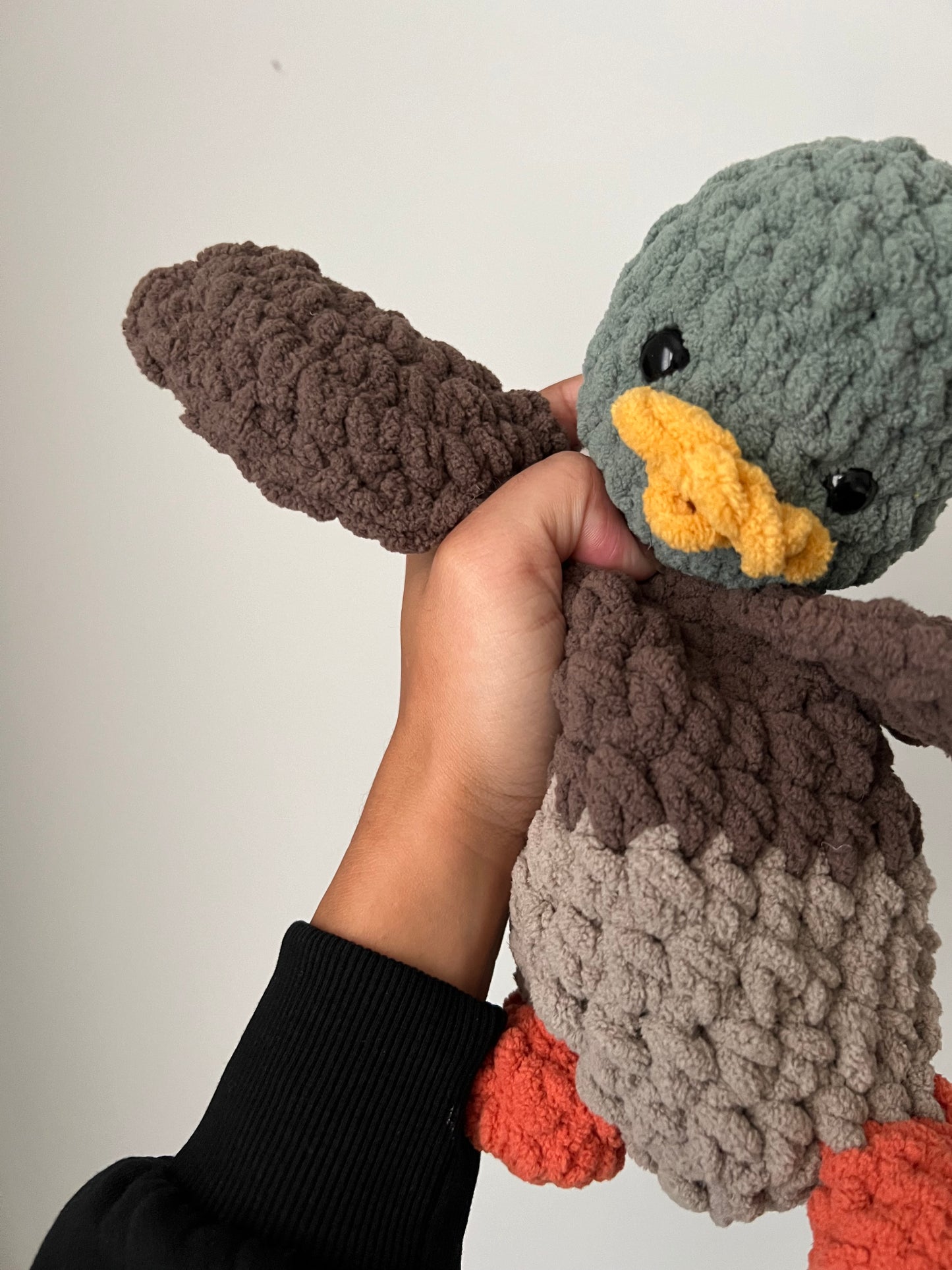 Mozzy The Mallard Crochet Snuggler Pattern