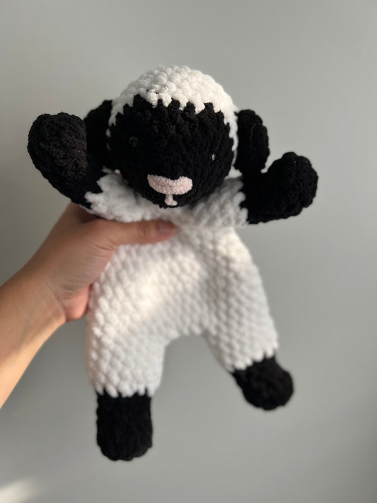 Black and White Lamb Snuggler