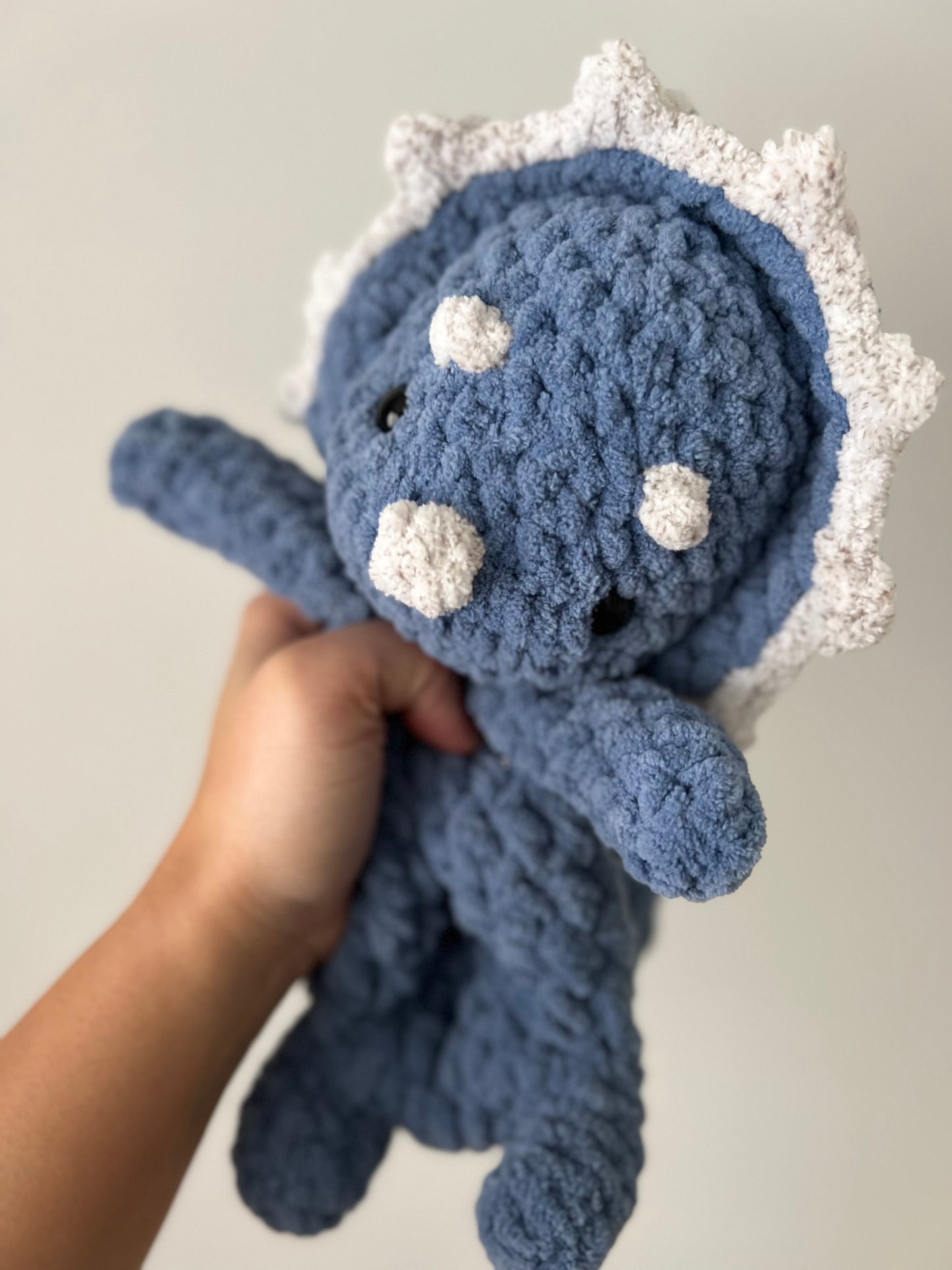 Tully The Triceratops Crochet Snuggler Pattern