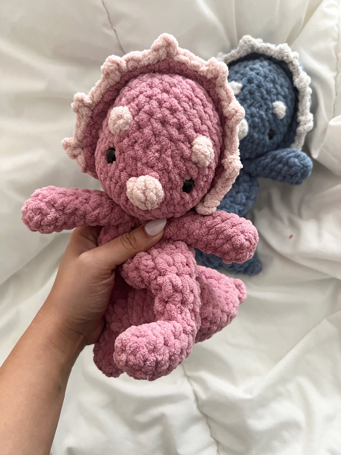 Tully The Triceratops Crochet Snuggler Pattern