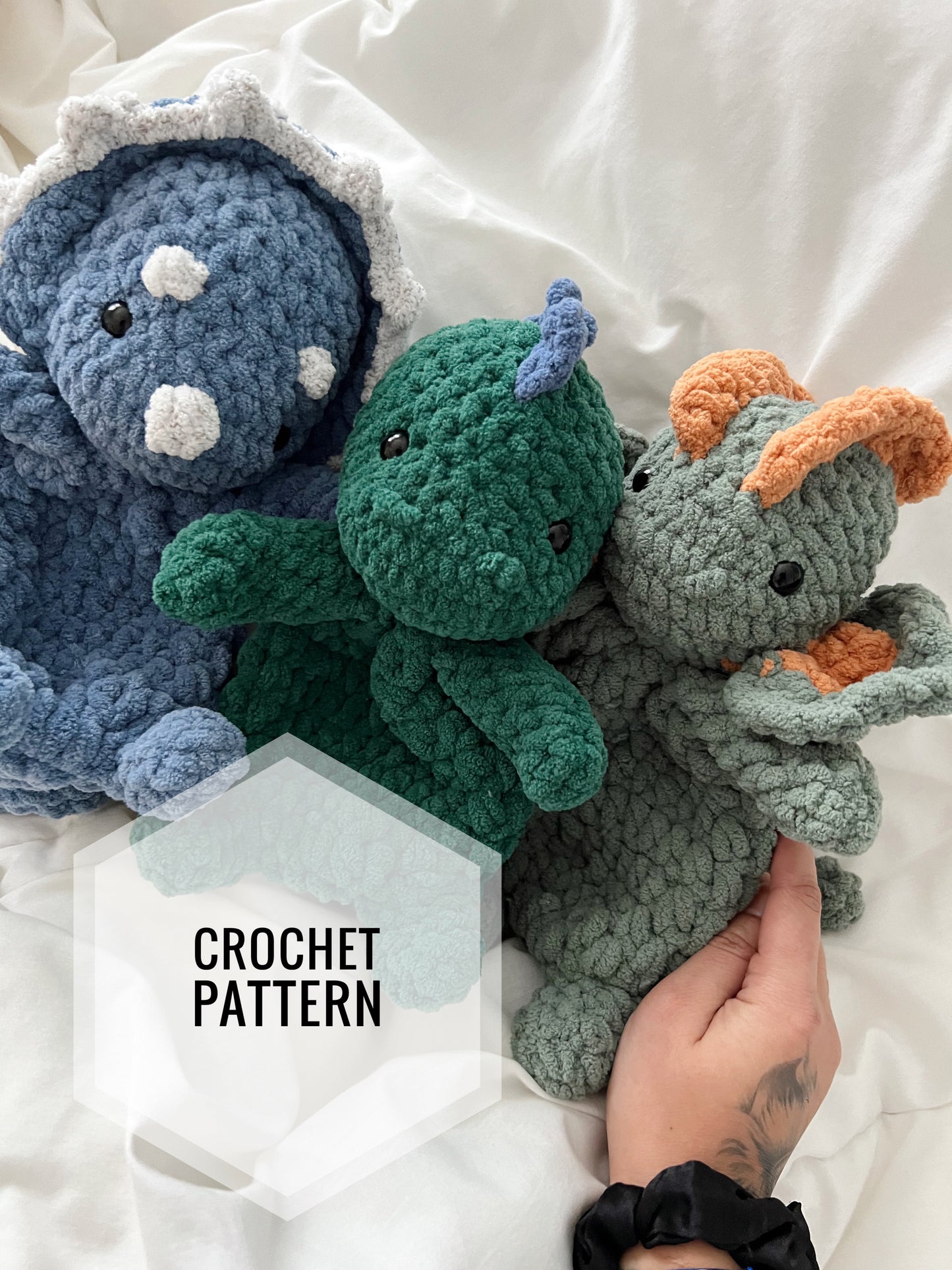 The Dino Babies Crochet Snuggler Bundle